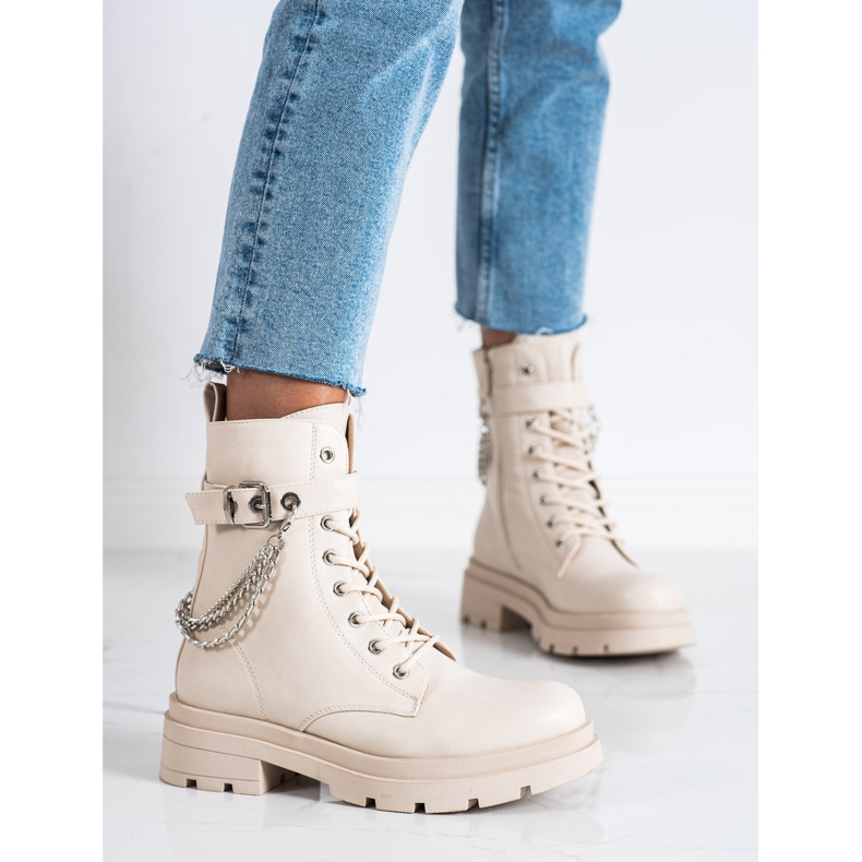 Bestelle Muncitori la modă cu lanț bej 2