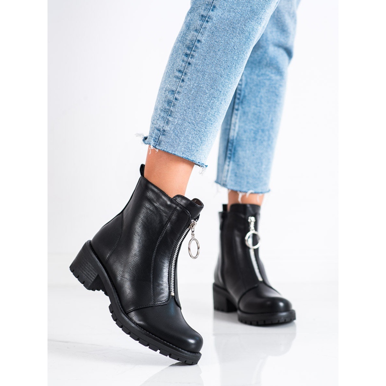 Lucky Shoes Muncitori ocazionali pe un glisor negru 2