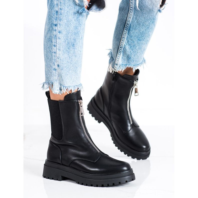 Vinceza Muncitori înalți pe platformă negru 2