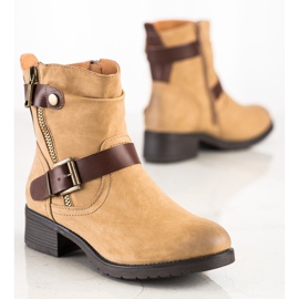 Sabatina Cizme de muncitor din piele ecologică maro 1