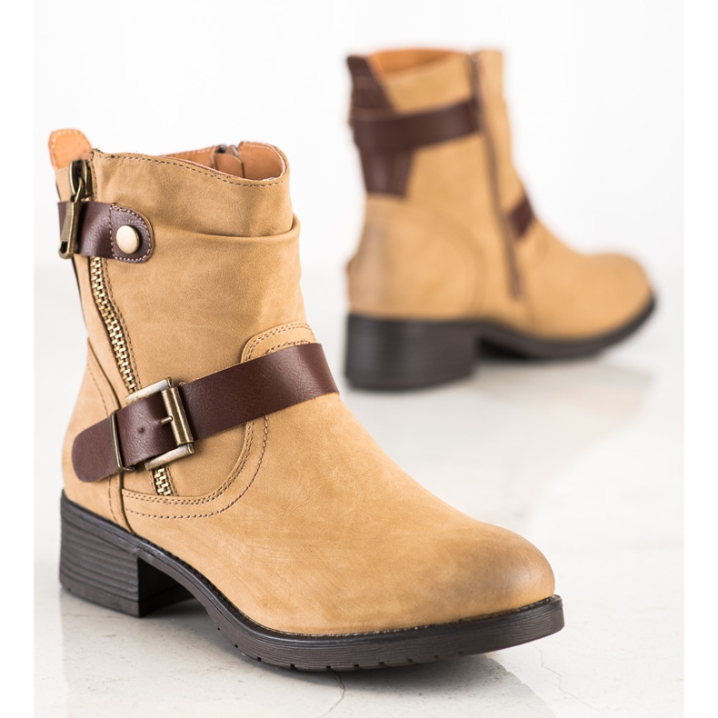 Sabatina Cizme de muncitor din piele ecologică maro 1