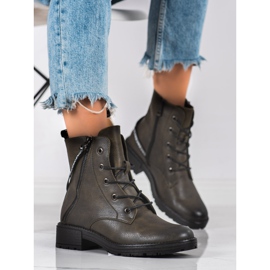 Cizme cu centura decorativa Vinceza verde 2