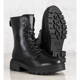 Evento Cizme calde cu piele ecologică negru 1