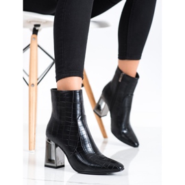 S. BARSKI Cizme cu toc decorativ S.BARSKI negru 2