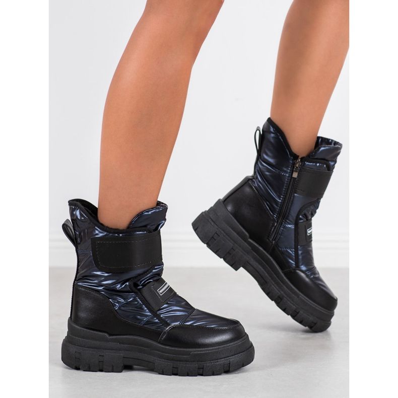 Seastar Ghete de zăpadă cu velcro negru albastru 1