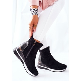 Vinceza Cizme de damă pe o pană Black Greenfort negru 2