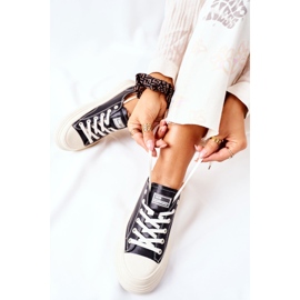 Adidași izolați pentru femei GOE II2N4035 Negru alb 7