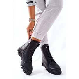 Cizme de piele pentru femei Nicole 2673 Negru 2