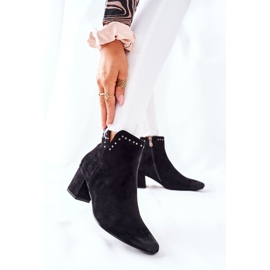 Vinceza Cizme de damă piele de căprioară negru Brinlack 2