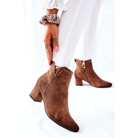 Vinceza Cizme de damă Piele de căprioară Bej Brinlack maro 2