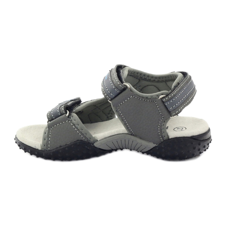 American Club Sandale cu velcro cu inserție din piele griă americană 1618 albastru 2 American Club Sandale cu velcro cu inserție din piele griă americană 1618 albastru 2