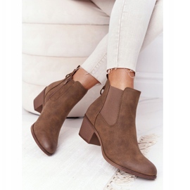 PJ1 Cizme calde pentru femei Jodhpur Heel 20Y8014-6 maro 3 PJ1 Cizme calde pentru femei Jodhpur Heel 20Y8014-6 maro 3