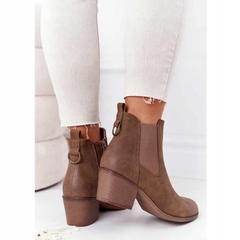 PJ1 Cizme calde pentru femei Jodhpur Heel 20Y8014-6 maro 4 PJ1 Cizme calde pentru femei Jodhpur Heel 20Y8014-6 maro 4