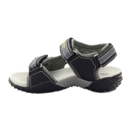 American Club Sandale cu velcro cu inserție din piele americană 1618 [„galben, „gri”, „negru”] gri 2
