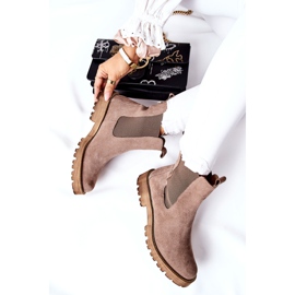 Ghete din piele Cizme Jodhpur Nicole Brown Brace maro 1