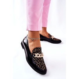 Mocasini lăcuți cu lacuri Maciejka pentru femei, negri 4099B-01 / 00-1 negru 2