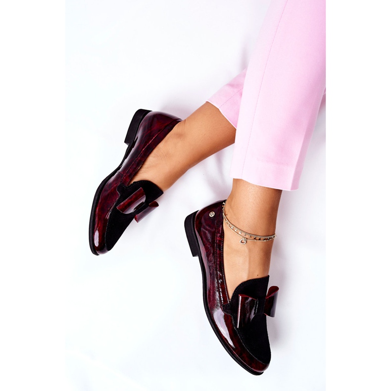 Mocasini cu lacuri Maciejka pentru femei, maro Burgundy 04099-33 / 00-1 roșu 1 Mocasini cu lacuri Maciejka pentru femei, maro Burgundy 04099-33 / 00-1 roșu 1