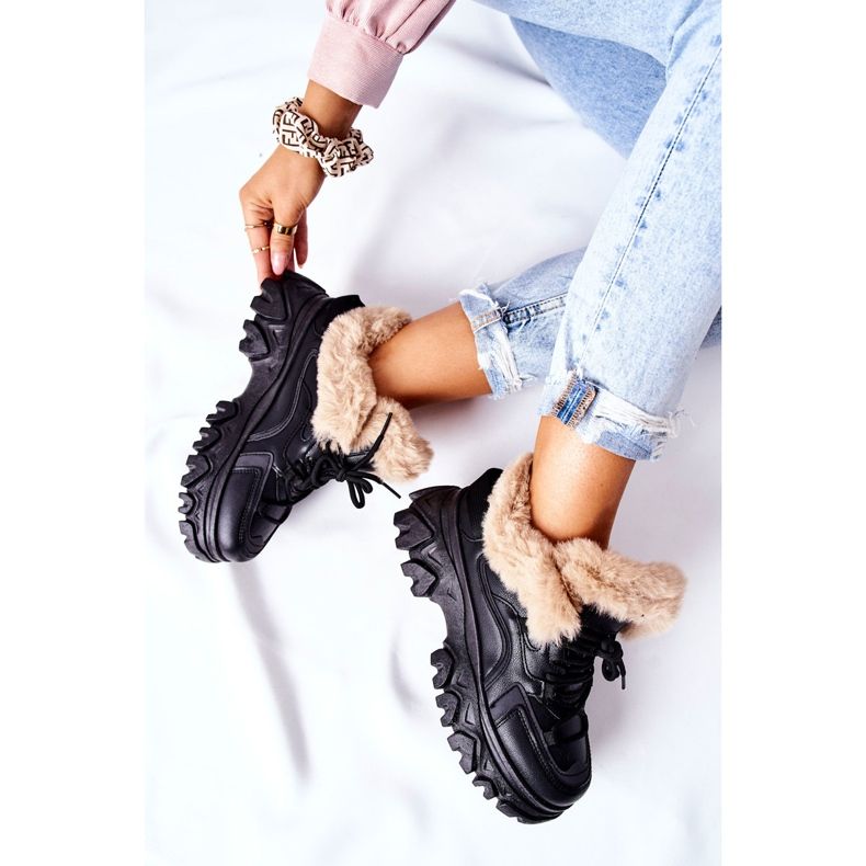 PM1 Cizme negre calde pentru femei Limerick negru 2