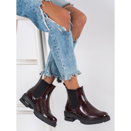 Cizme Chelsea Sergio Leone cu imprimeu de șarpe roșu multicolor 2