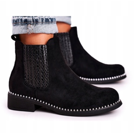 Ghete de damă Cizme Jodhpur Suede Black Meagan negru 5