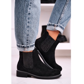 Ghete de damă Cizme Jodhpur Suede Black Meagan negru 2