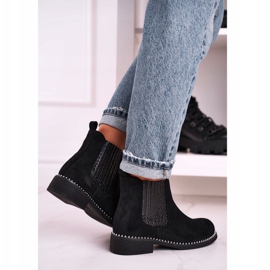 Ghete de damă Cizme Jodhpur Suede Black Meagan negru 3