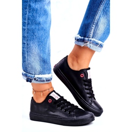 Cross Jeans Pantofi de damă cu blugi încrucișați din piele ecologică neagră DD2R4029CFW20 negru 1