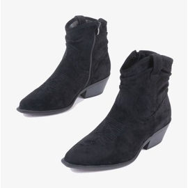 Cizme de cowboy negre pe postarea Bowi Bowi negru 1 Cizme de cowboy negre pe postarea Bowi Bowi negru 1