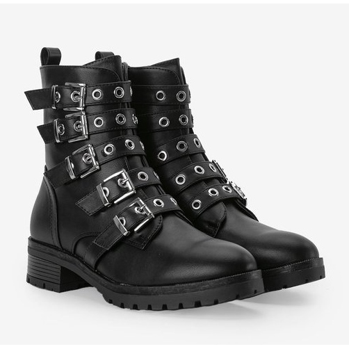 Genti negre cu catarame Suzan negru 1