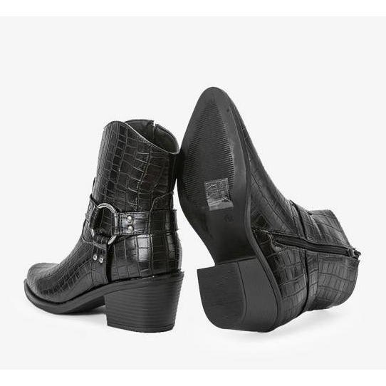 Cizme de cowboy negre cu model crocodil Lav negru 1 Cizme de cowboy negre cu model crocodil Lav negru 1