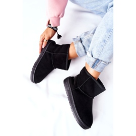 Cizme de zăpadă din piele pentru femei Big Star II274440 Negru 1