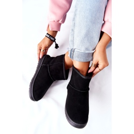 Cizme de zăpadă din piele pentru femei Big Star II274440 Negru 2