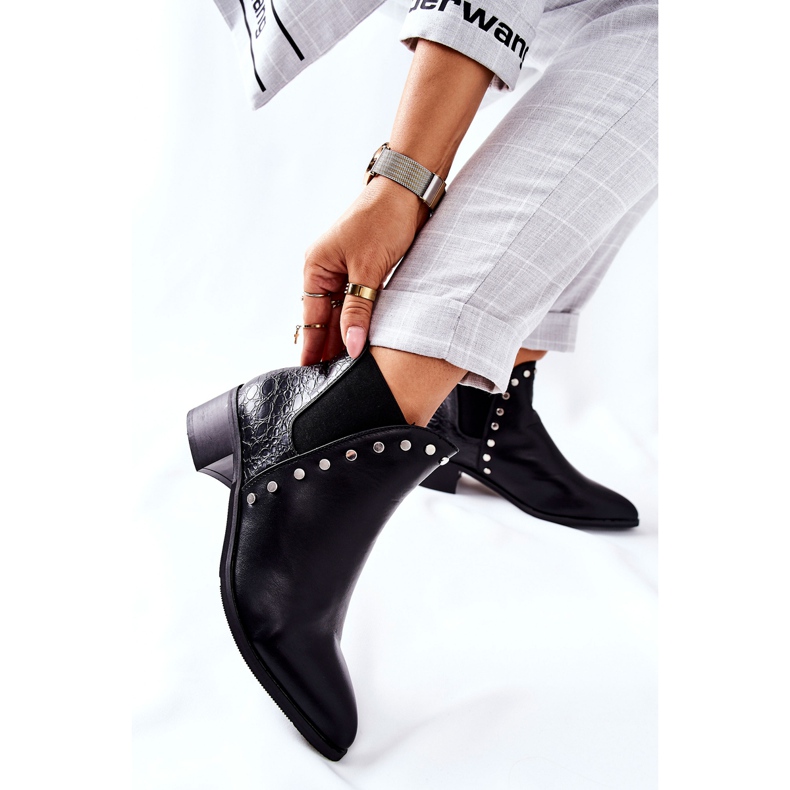 PG1 Cizme de damă Cizme Jodhpur Black Barretos negru 1