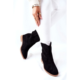 PG1 Cizme negre din piele de căprioară negru 2