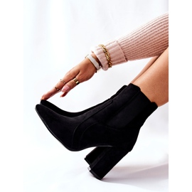 PG1 Cizme de piele de damă pe toc negru Kastren 2