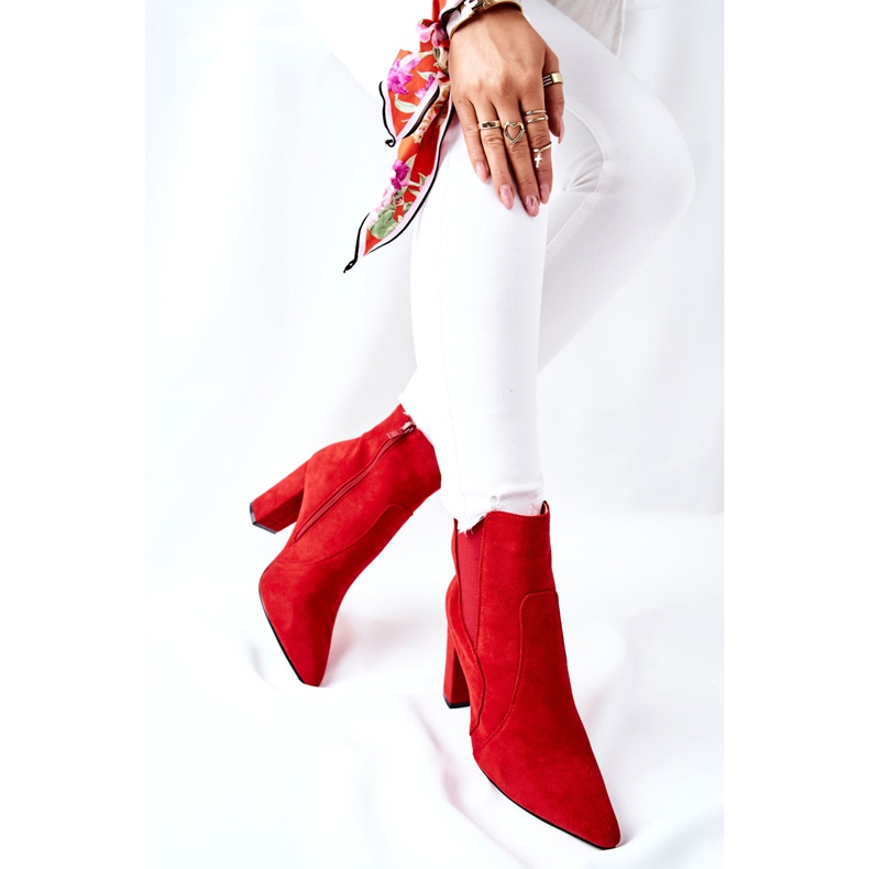 PG1 Cizme de piele de damă pe toc roșu Kastren 1 PG1 Cizme de piele de damă pe toc roșu Kastren 1