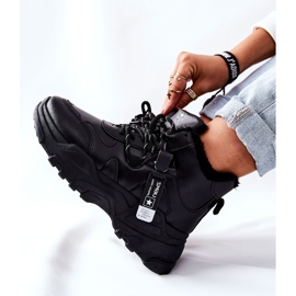 Adidași negri calzi pentru femei Cizme de zăpadă Kaphia negru 2