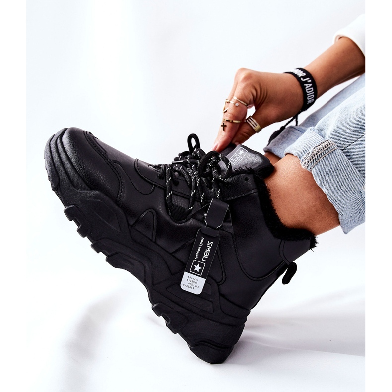 Adidași negri calzi pentru femei Cizme de zăpadă Kaphia negru 2