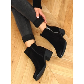 Ghete pe toc de cauciuc negru 8301 Negru 5