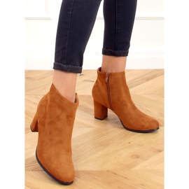Pantofi cu toc înalt clasic E2165 Camel maro 4