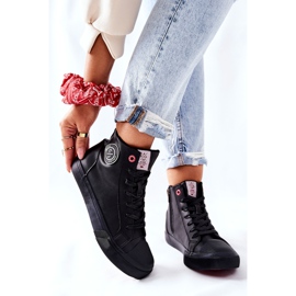 Adidași izolate pentru femei Cross Jeans High Black II2R4009C negru 8