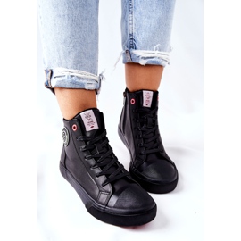 Adidași izolate pentru femei Cross Jeans High Black II2R4009C negru 5