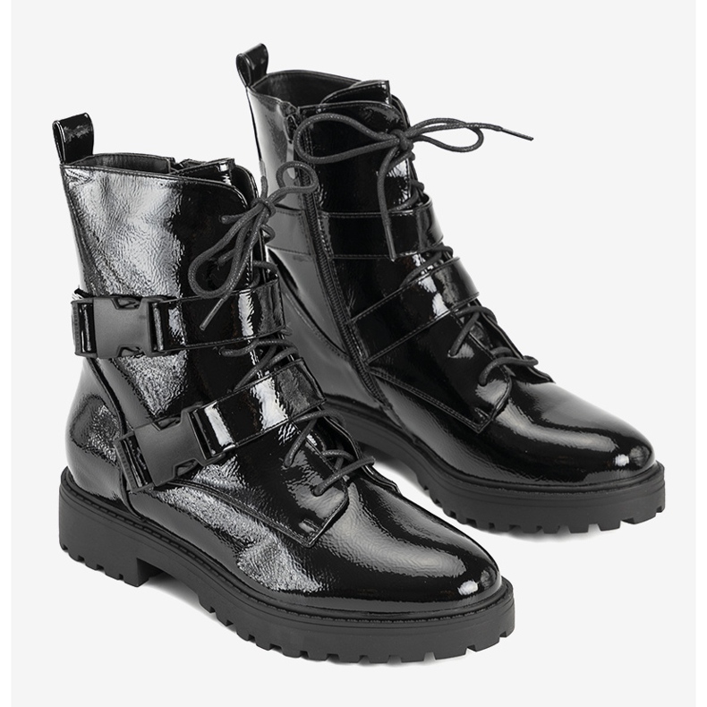 Cizme de damă negre brevetate de la Ferland negru 1 Cizme de damă negre brevetate de la Ferland negru 1