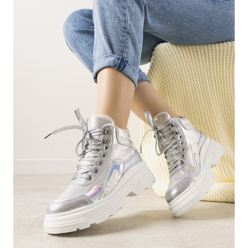 Adidași de iarnă argintii Doyon 1