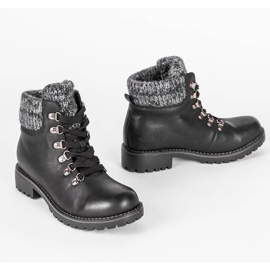 Genți negre cu inserție țesută Ally negru 1