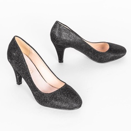 Pompă neagră pe toc stiletto Daisy negru 1