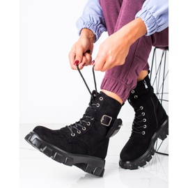 SHELOVET Cizme de lucru din piele intoarsa cu buzunar negru 1