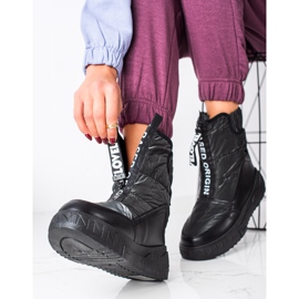 Seastar Cizme de zăpadă pe glisor negru 1 Seastar Cizme de zăpadă pe glisor negru 1