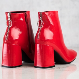 Lucky Shoes Cizme lăcuite pe stâlp roșu 1