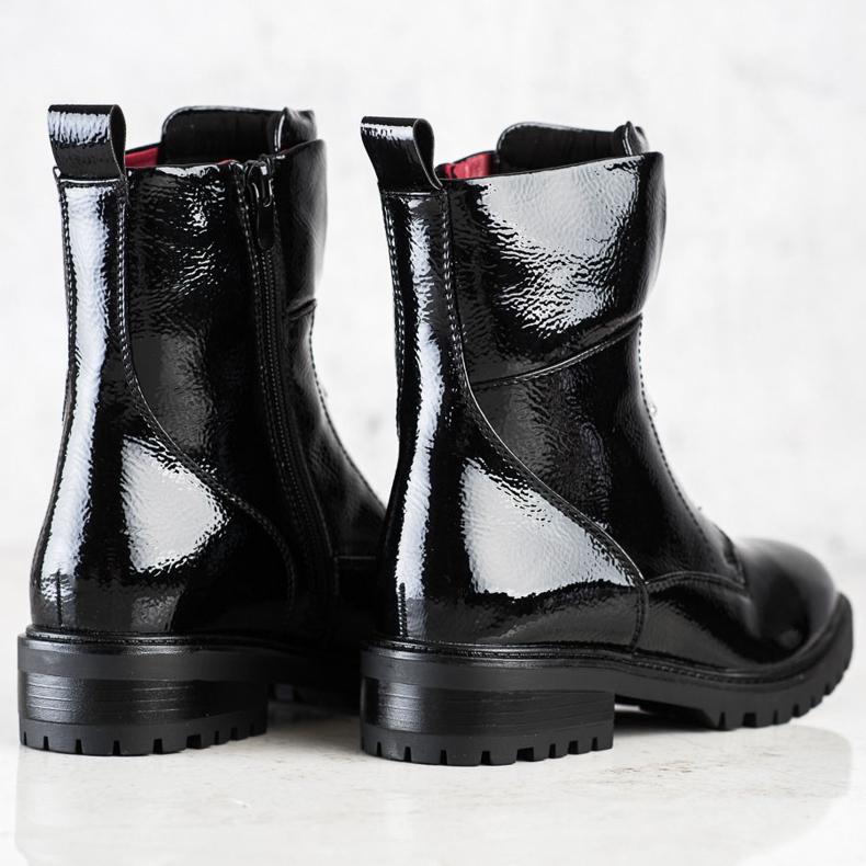 Erynn Lucrători lacuiți pe glisor negru 1